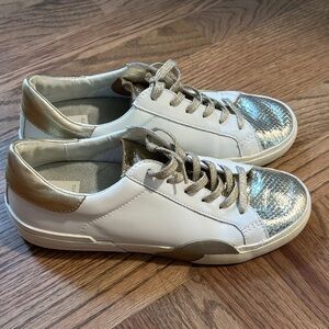 Dolce vita Women's White and gold Sneakers